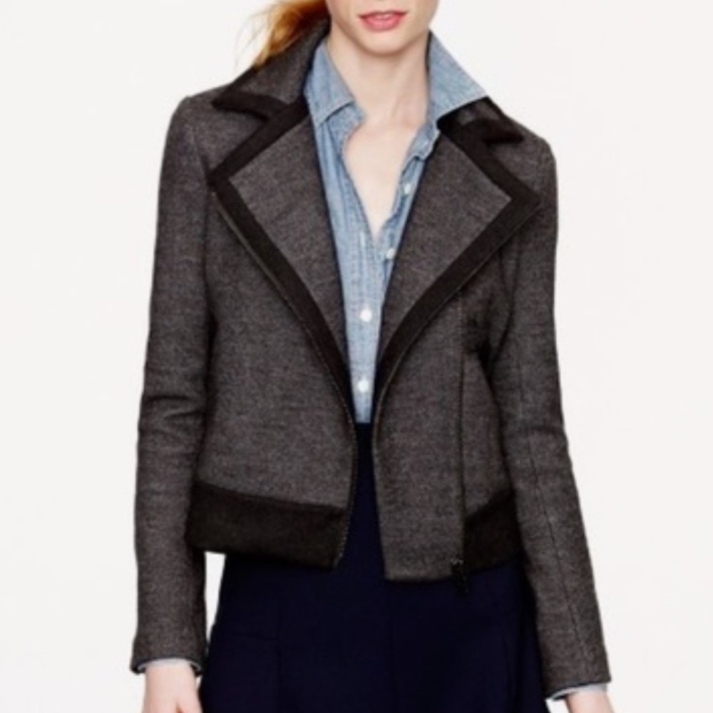 NWOT J Crew Wool Moto Jacket